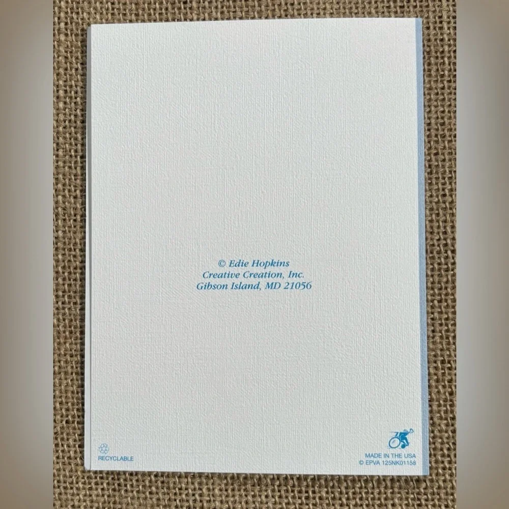 Vintage Edie Hopkins Lighthouse Blank Note Card Beach Ocean Coastal Framable